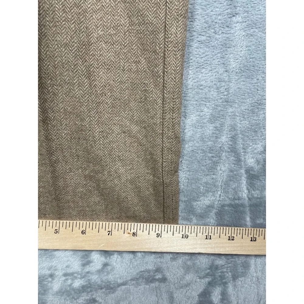 Banana Republic Italian Wool Herringbone Lanificio Comatex Pants Tan L Mens NEW